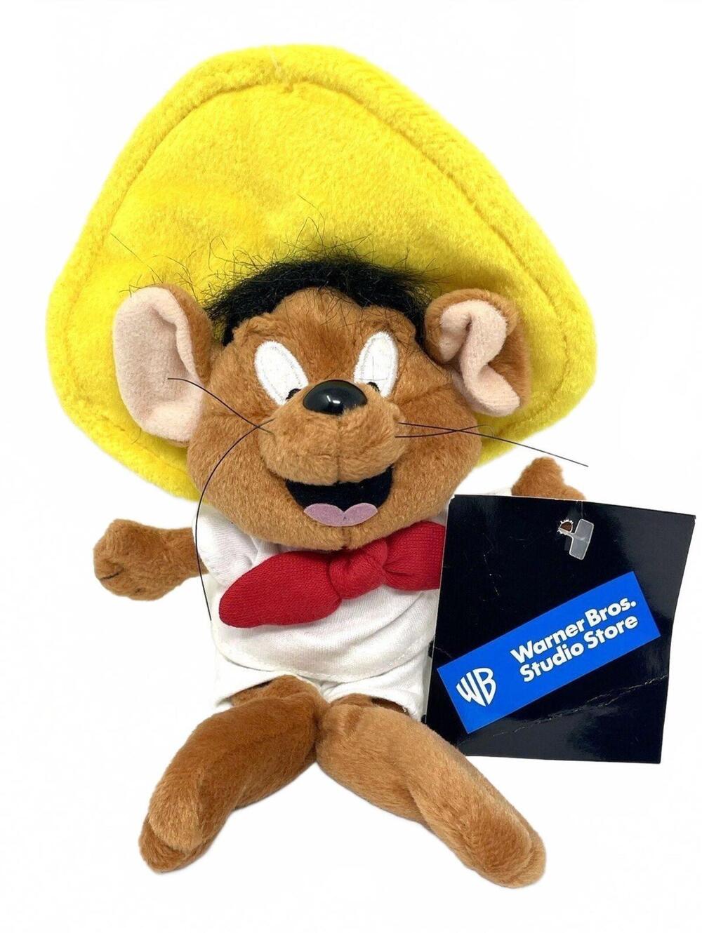 Vintage 1998 Looney Tunes Speedy Gonzales Bean Bag Plush w/Tag WB Store